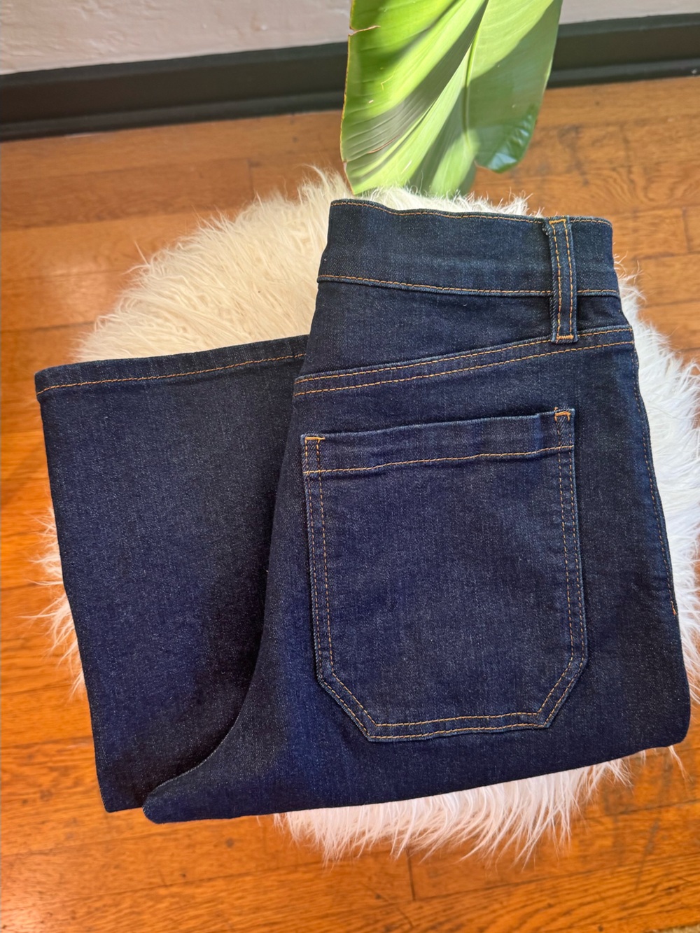 FRAME Le Slim Palazzo High-Rise Wide-Leg Denim in Rinse